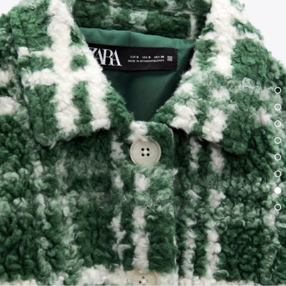Zara green plaid jacket - Picture 4 of 8